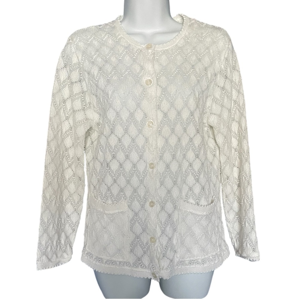 Eaton vintage 80s cream cardigan